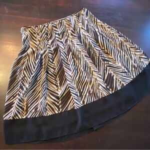 IN Studio Black and Cream Women's Skirt